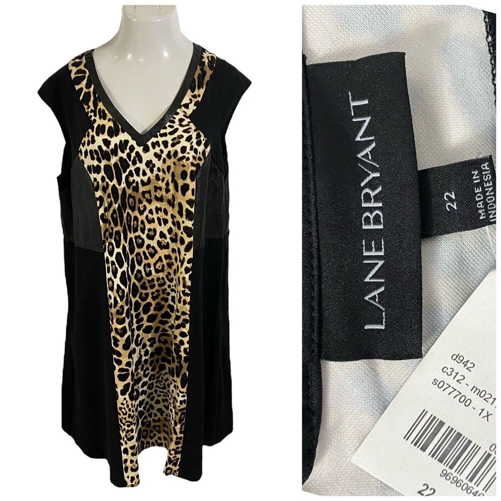 Lane Bryant Dress Women Size 22  Colorblock Animal Print Work Office Church Date